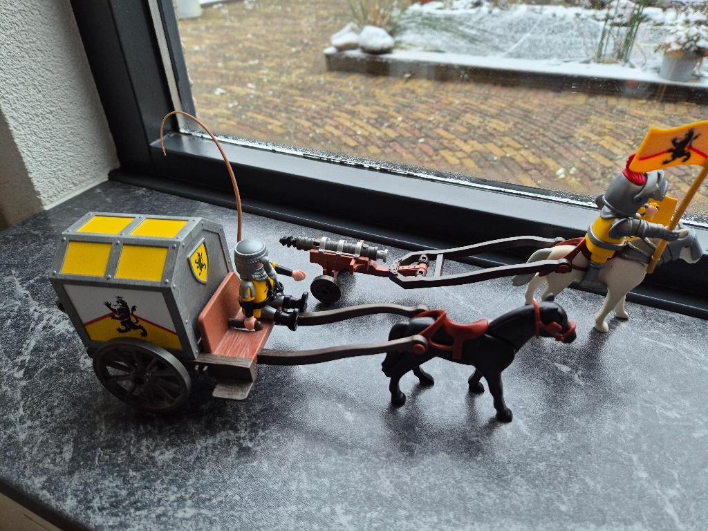 Playmobil Leeuwenridders met goudtransport, Ophalen of Verzenden, Gebruikt