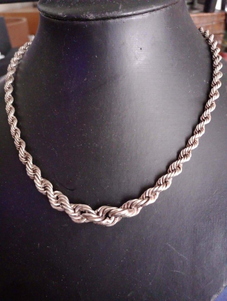 Massieve 925 Sterling Zilveren Rope Chain 45cm & 47cm, Sieraden, Tassen en Uiterlijk, Kettingen, Verzenden, Nieuw, Zilver, Zilver