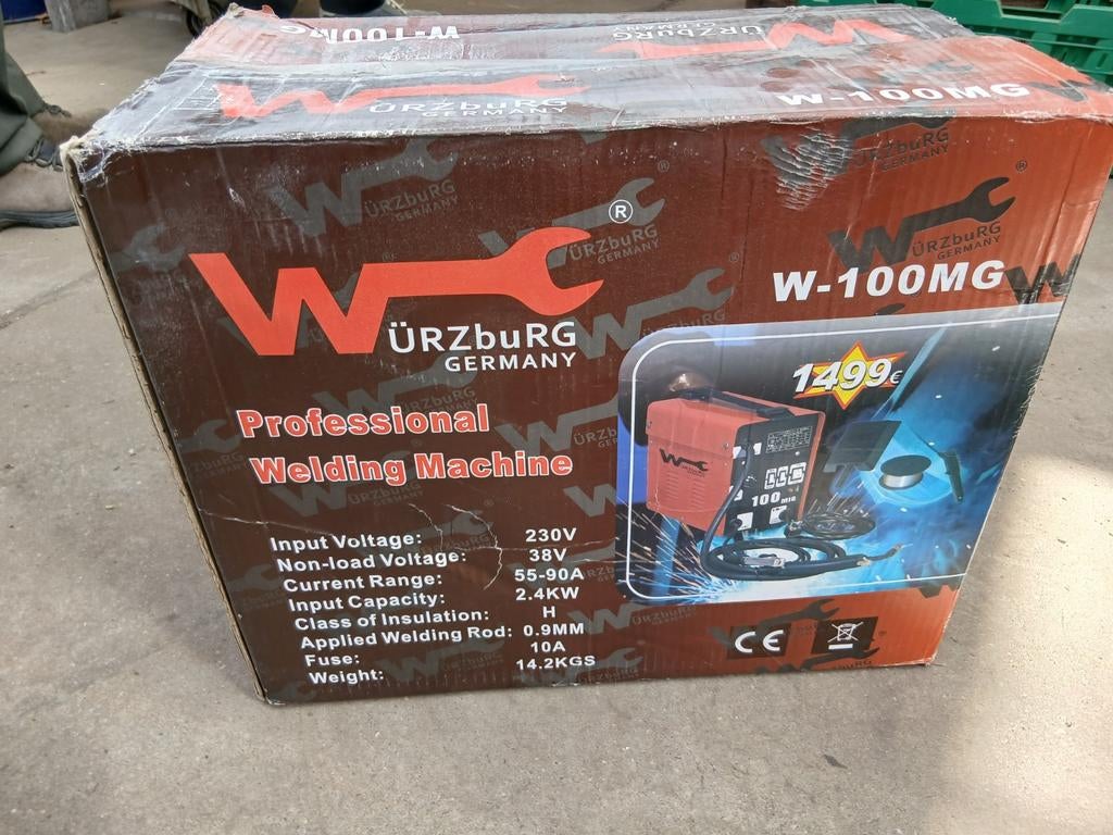 URZBURG W-100MG Professionele Lasmachine - Nieuw in doos, Ophalen, Nieuw, Minder dan 150 ampère, Overige typen
