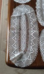 prachtig mooi uitgevoerd groot oud ovaal kante spreitje, Minder dan 50 cm, 50 tot 100 cm, Wit, Ophalen of Verzenden