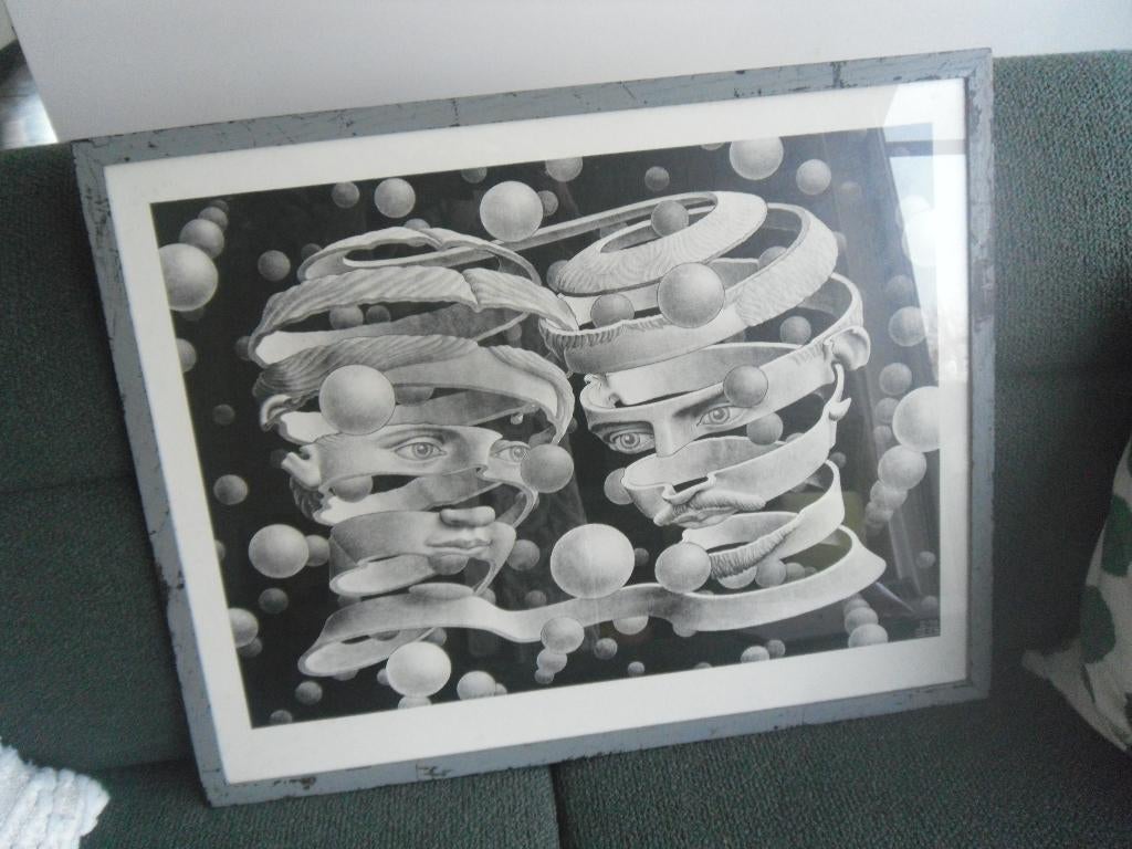 oude prent van escher, speciale druk 1974, Ophalen of Verzenden, Voor 1940, Gebruikt, Overige onderwerpen
