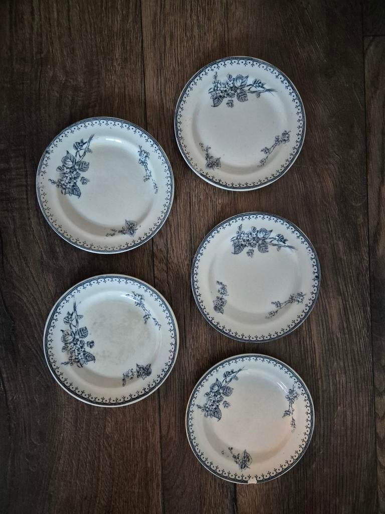 5x antiek bordje/schoteltje Meibloem, Ophalen