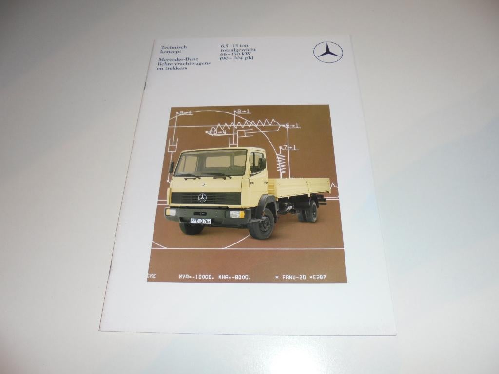 brochure Mercedes lichte vrachtwagen 6,5-13 ton  1986, Boeken, Auto's | Folders en Tijdschriften, Ophalen of Verzenden, Nieuw