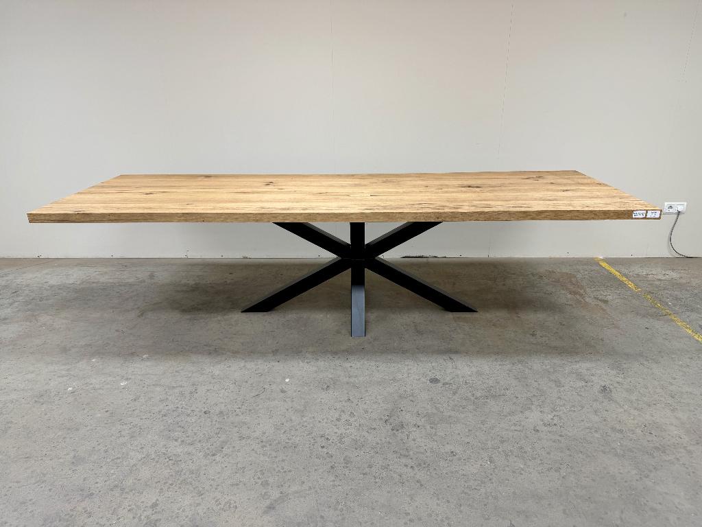 oud eiken eettafel 300 cm., Huis en Inrichting, Tafels | Eettafels, Ophalen, 100 tot 150 cm, Eikenhout, Vijf personen of meer