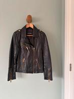 Zwart lederen jas Transmission maat S, Ophalen of Verzenden, Zo goed als nieuw, Maat 36 (S), Zwart