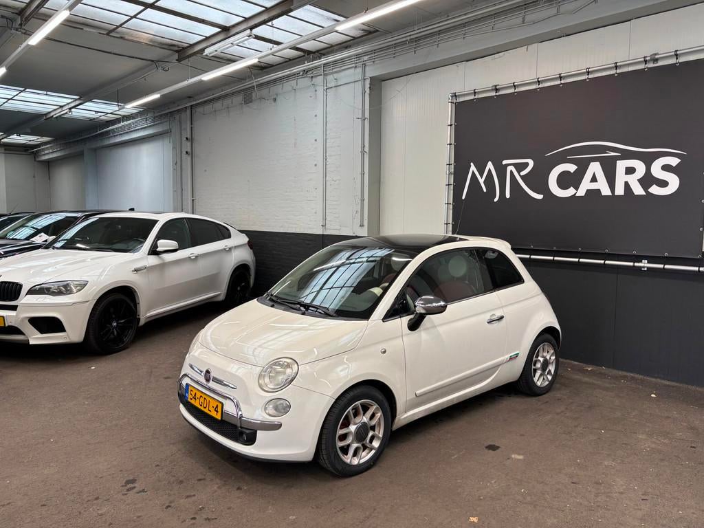Fiat 500 1.4-16V Lounge Panodak/Airco/Leder, Auto's, Fiat, Voorwielaandrijving, 101 pk, Gebruikt, 31 €/maand