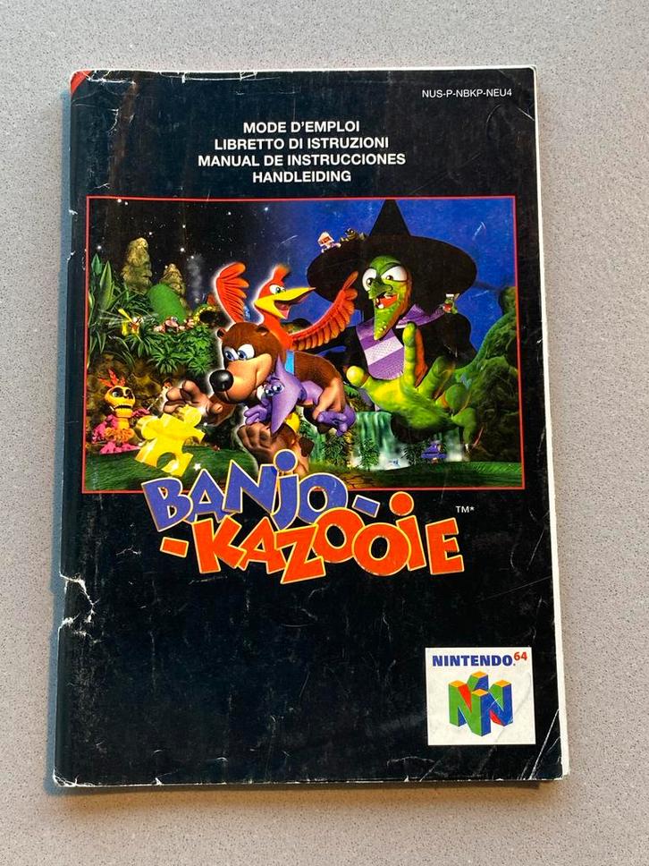 Banjo-Kazooie Handleiding Nintendo 64, Spelcomputers en Games, Games | Nintendo 64, Gebruikt, Avontuur en Actie, 1 speler, Vanaf 3 jaar