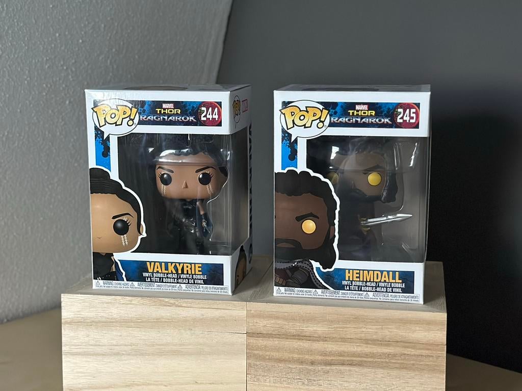Funko Pop! Thor: Ragnarok | Valkyrie (244) & Heimdall (245), Ophalen, Zo goed als nieuw