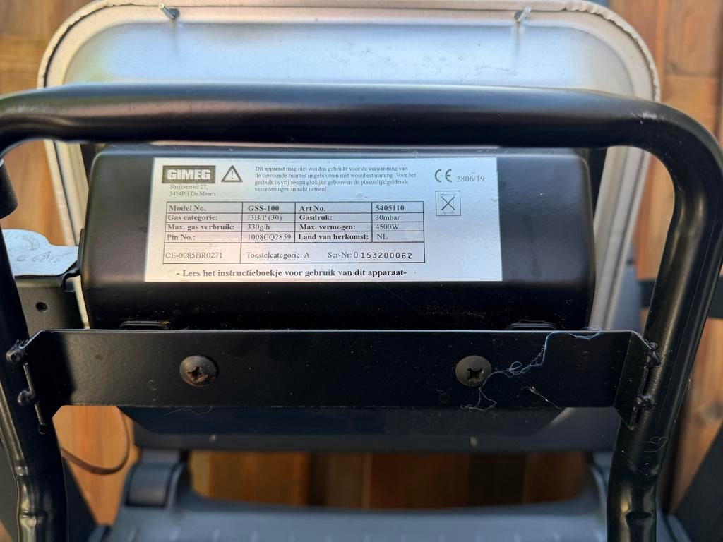 Gimeg GSS-100 Gaskachel - 4500W - Zo goed als nieuw, Ophalen, Gas, Zo goed als nieuw, Vrijstaand