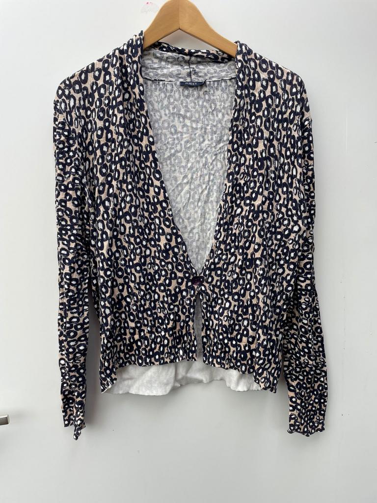 Purdey Cardigan met Panterprint - Maat XXL, Ophalen of Verzenden, Zo goed als nieuw, Maat 46/48 (XL) of groter, Zwart