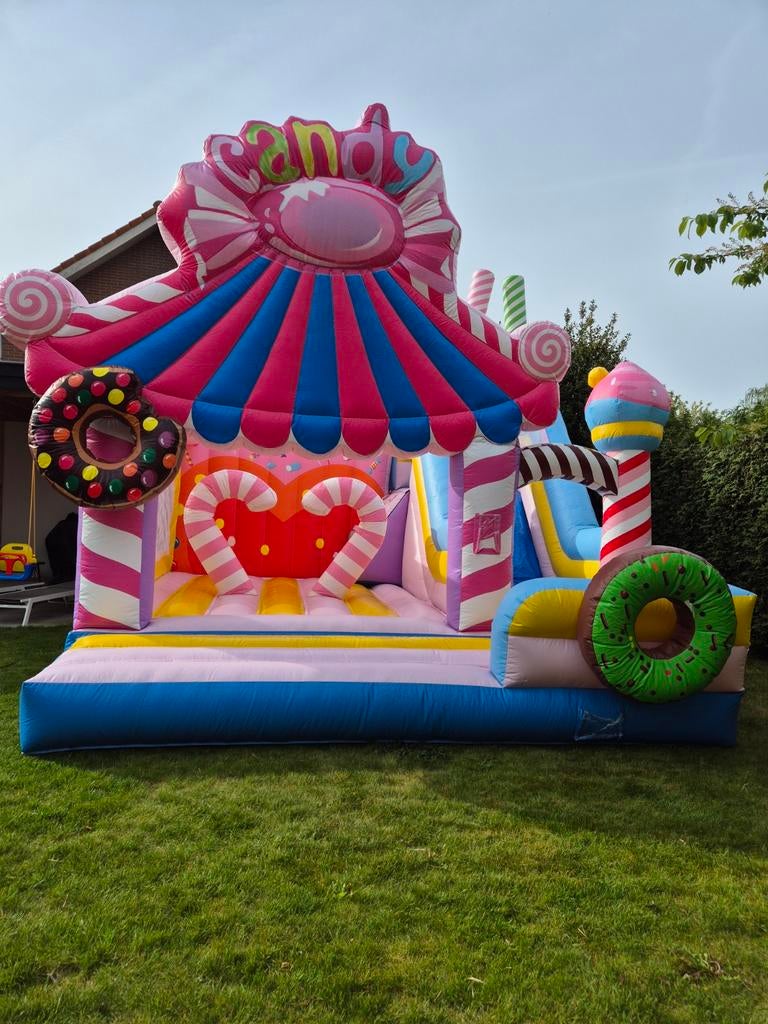 Springkussen 'Candy' te huur, huren., Verzenden, Zo goed als nieuw, Overige