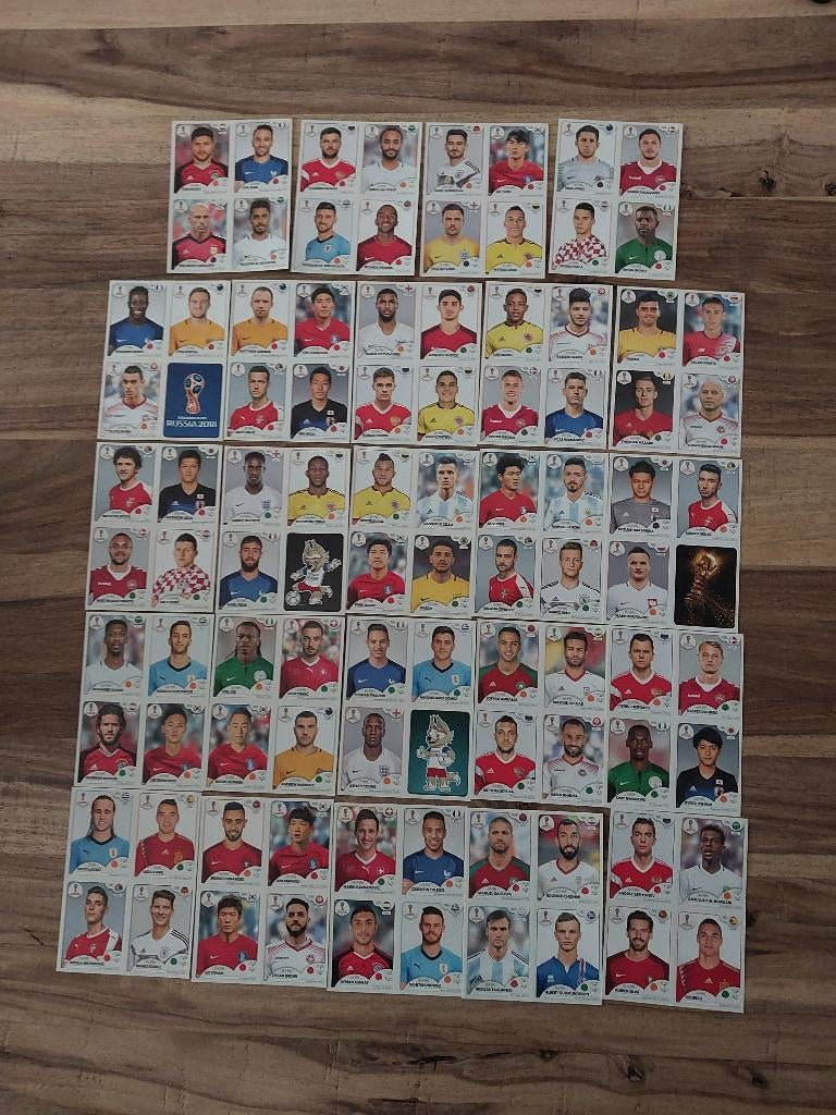 96 plaatjes WK 2018 Update, Verzenden, Nieuw, Buitenlandse clubs, Poster, Plaatje of Sticker