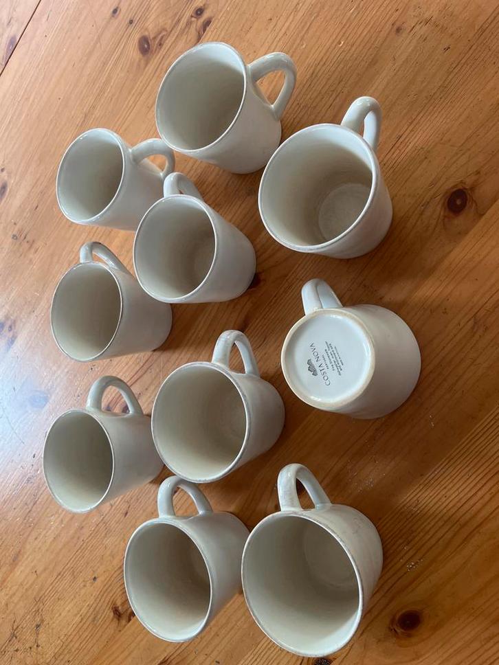 10x Costa Nova koffiekopjes - Gebruikt, Huis en Inrichting, Keuken | Servies, Gebruikt, Kop(pen) en/of Schotel(s), Effen, Keramiek