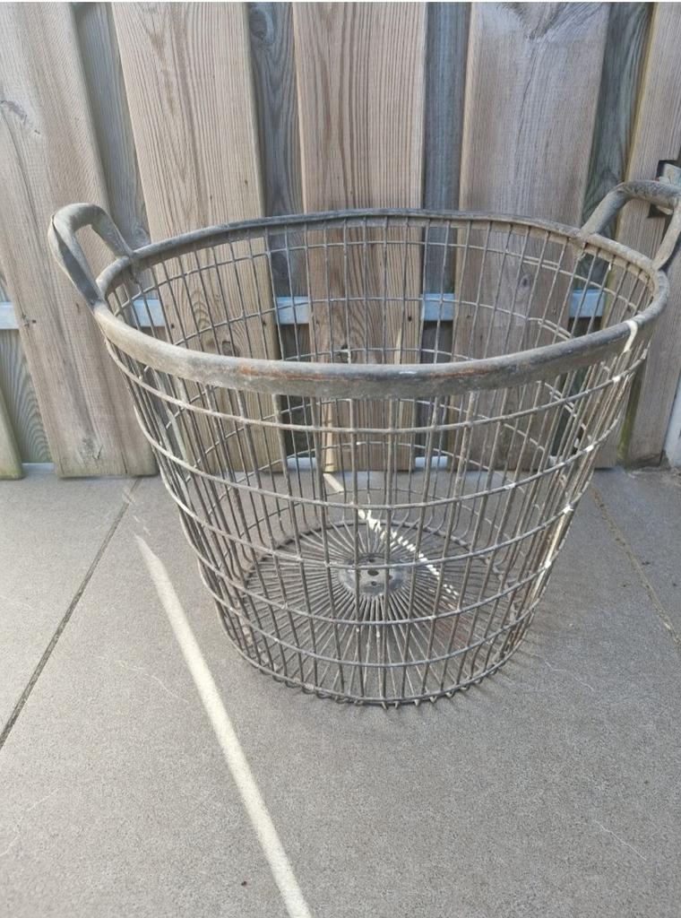 Vintage metalen mand - Industrieel design, Ophalen of Verzenden