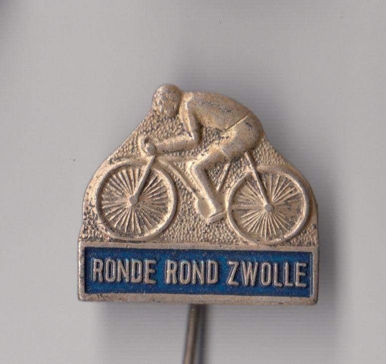 Ronde Rond Zwolle Wielrennen Fiets speldje, Verzamelen, Gebruikt, Niet vindbaar, Niet vindbaar, Speldje of Pin