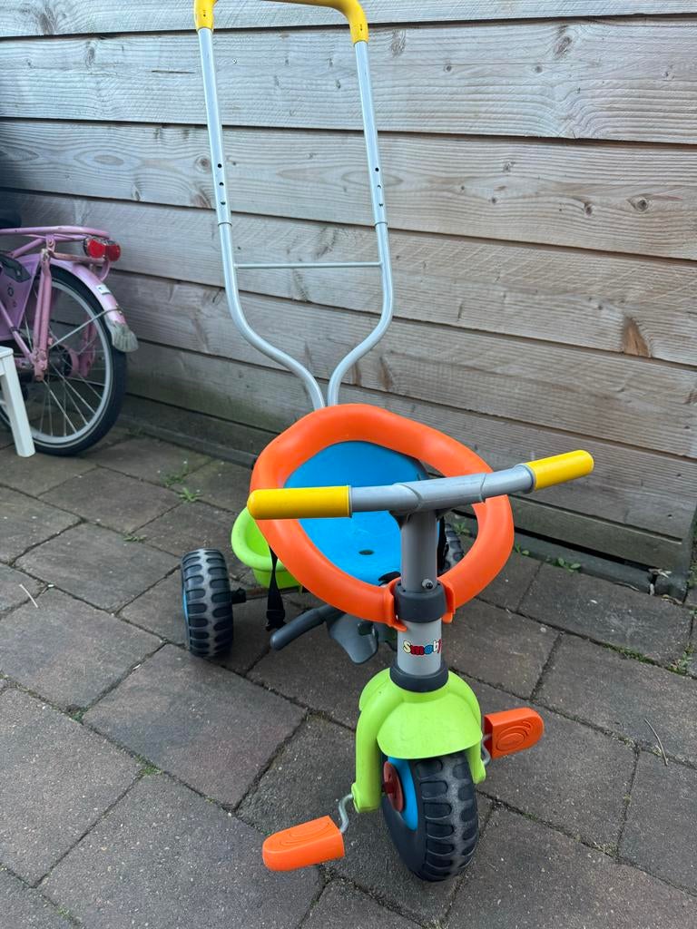 Driewieler kinderfiets met duwstok - Leer fietsen in stappen, Ophalen, Gebruikt, Duwstang