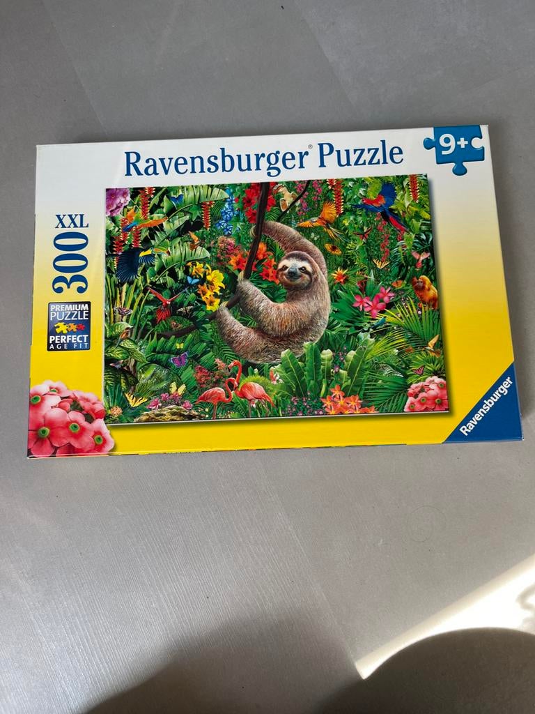 Ravensburger XXL 300 Stukjes Puzzel Luiaard Jungle, Ophalen of Verzenden, Minder dan 500 stukjes, Zo goed als nieuw, Legpuzzel