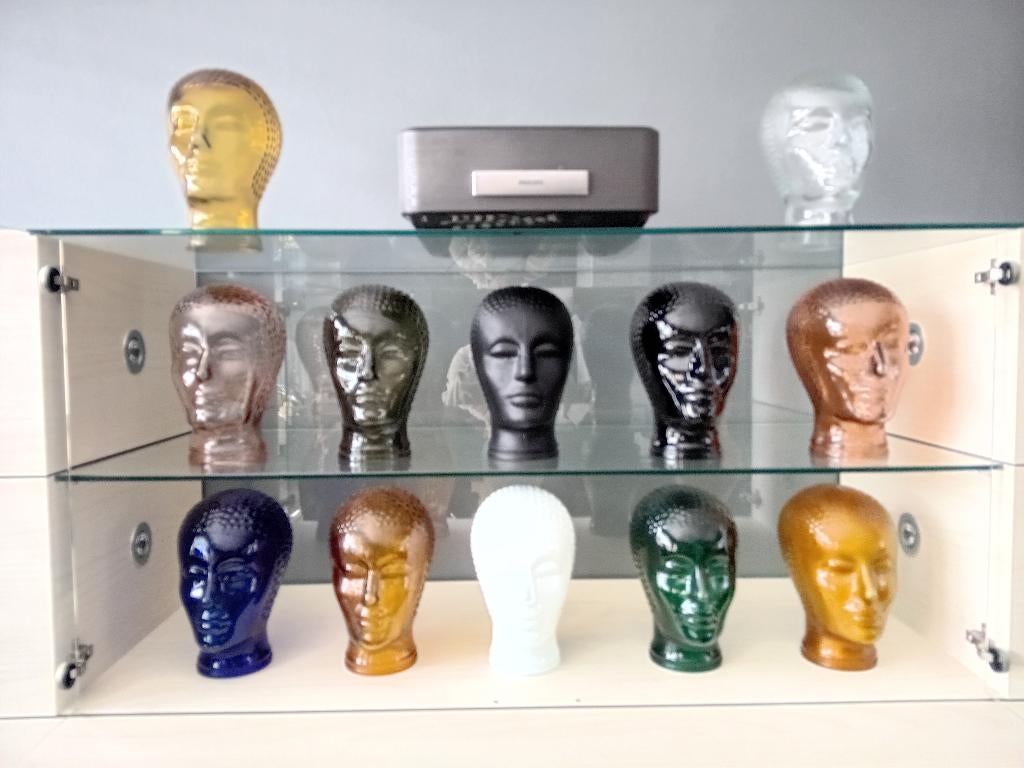 Glazen hoofd, Mannequin hoofd, Antiek en Kunst, Ophalen