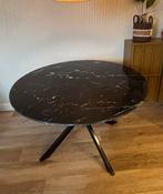Ronde eettafel met marmeren blad - 120 cm, Huis en Inrichting, Tafels | Eettafels, Overige materialen, Gebruikt, 100 tot 150 cm