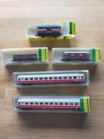 5 x Minitrix zgan on bespeeld, Gelijkstroom, Trix, Wagon, Ophalen of Verzenden