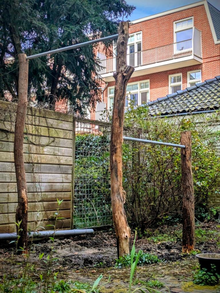 Fitness Rek Tuin – Boomstam Hout Calisthenics Krachttraining, Ophalen, Nieuw, Buik, Overige typen