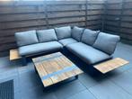 Hoekbank loungeset met tafel voor in de tuin - Gebruikt, Tuin en Terras, Ophalen, 5 zitplaatsen, Gebruikt, Loungeset