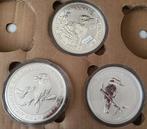 Zilveren Kg Kookaburra munten va 3000,-eu, Ophalen of Verzenden, Zilver