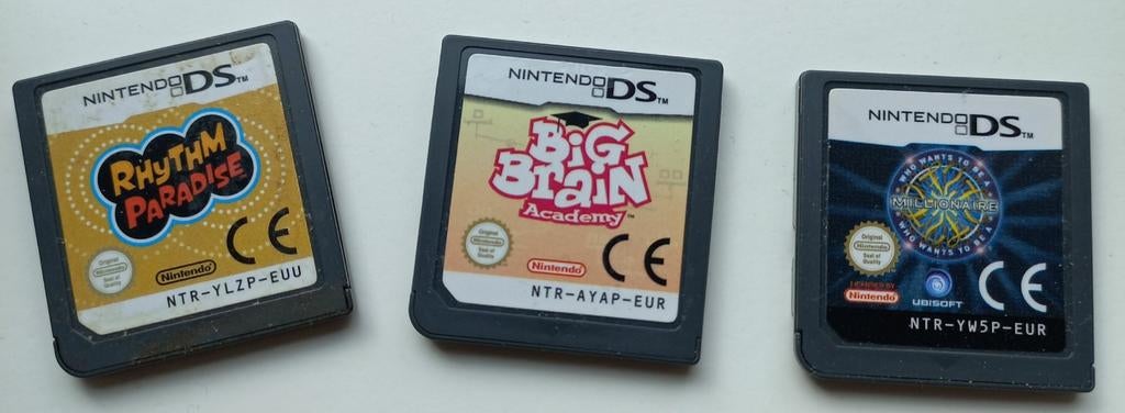 Drie Nintendo DS Spellen, Ophalen, Muziek, Gebruikt, 1 speler