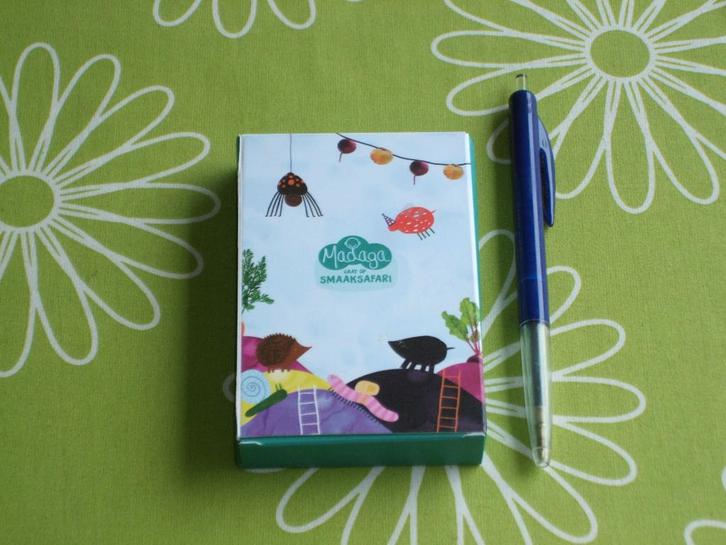 Smaaksafari moestuinkwartet - Madaga gaat op smaaksafari, Verzamelen, Speelkaarten, Jokers en Kwartetten, Zo goed als nieuw, Kwartet(ten)