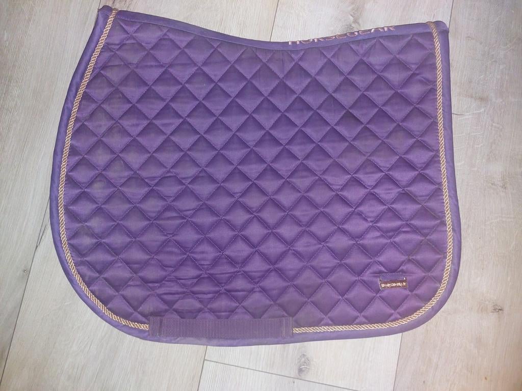 Zadeldekje paars met gouden randje cob veelzijdig horsegear, Dieren en Toebehoren, Horsegear, Katoen, Cob (M), Ophalen of Verzenden