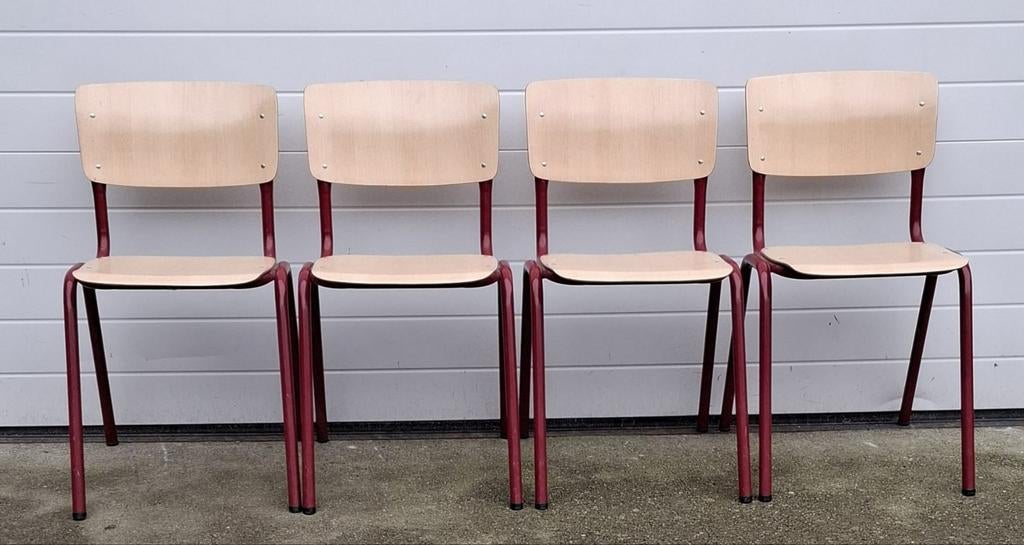 15 x schoolstoelen hout kantine stoelen cafestoelen horeca, Huis en Inrichting, Stoelen, Bruin, Ophalen of Verzenden, Zo goed als nieuw