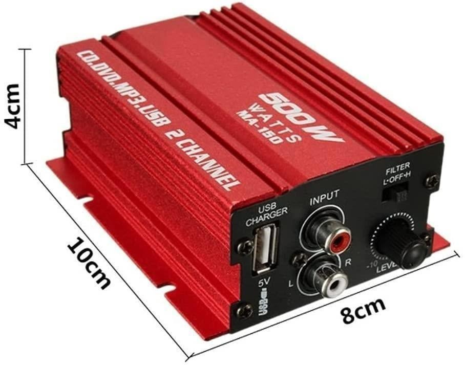 Mini auto Deur of Scooter versterker, Auto diversen, Autoradio's, Nieuw, Ophalen of Verzenden