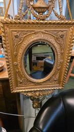 Antieke Franse Louis XVI striklijst spiegel bladgoud, Antiek en Kunst, Ophalen, Rechthoekig