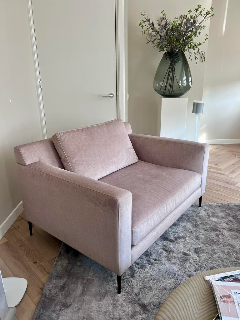 Comfortabele fauteuil/loveseat, Huis en Inrichting, Fauteuils, Ophalen, Zo goed als nieuw, Stof, 75 tot 100 cm