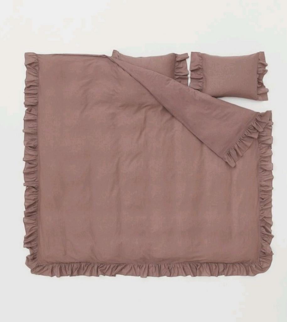 H&M Home Linnen Katoenen dekbedovertrek 200x220, Huis en Inrichting, Slaapkamer | Beddengoed, Dekbedovertrek, Tweepersoons, Ophalen of Verzenden