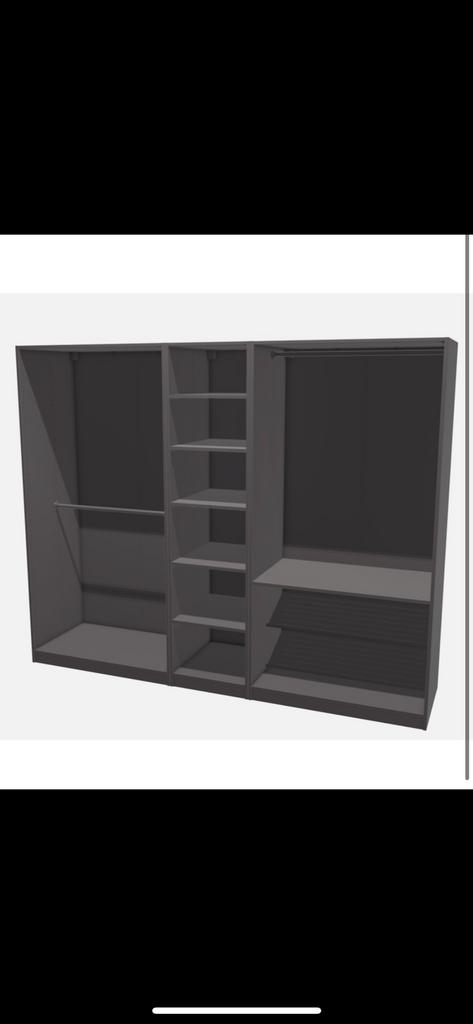 Ikea pax kast zwart zwartbruin 2 meter breed, Met deur(en), 200 cm of meer, 150 tot 200 cm, Ophalen of Verzenden