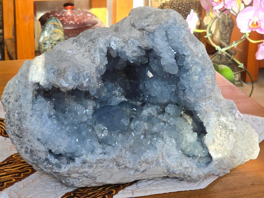 Celestien Geode 12,8kg, Verzamelen, Ophalen, Mineraal