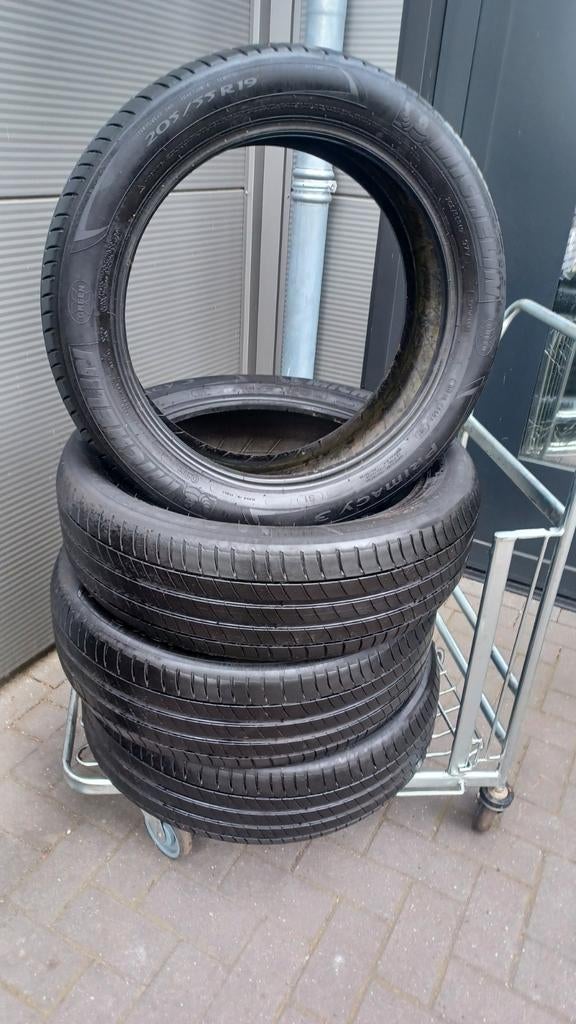 4 banden 205 55 19 97V 4519 Michelin premacy 3  4 maal 5 mm, Auto-onderdelen, Banden en Velgen, Gebruikt, 205 mm, Band(en), Personenwagen