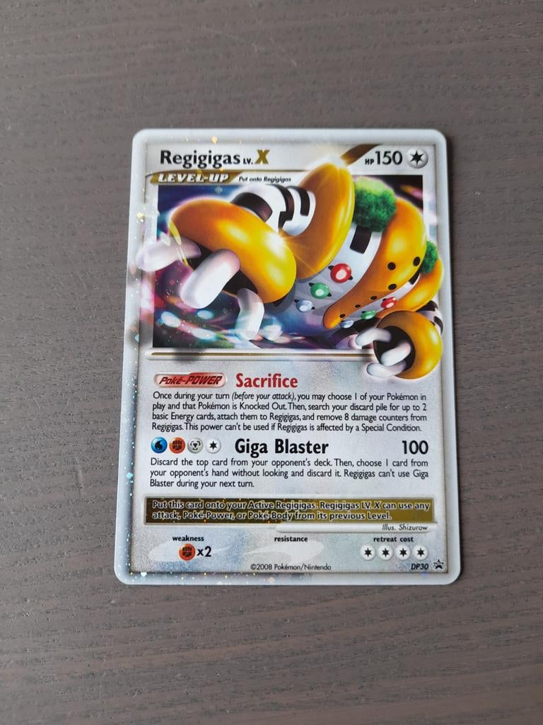 2008 promo dp30 regigigas lv.x, Ophalen of Verzenden, Gebruikt, Losse kaart, Foil