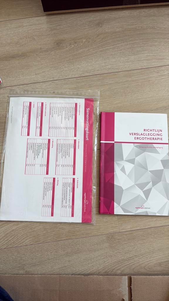 Richtlijn verslaglegging ergotherapie, Boeken, Studieboeken en Cursussen, Ophalen of Verzenden, Beta, Zo goed als nieuw, HBO