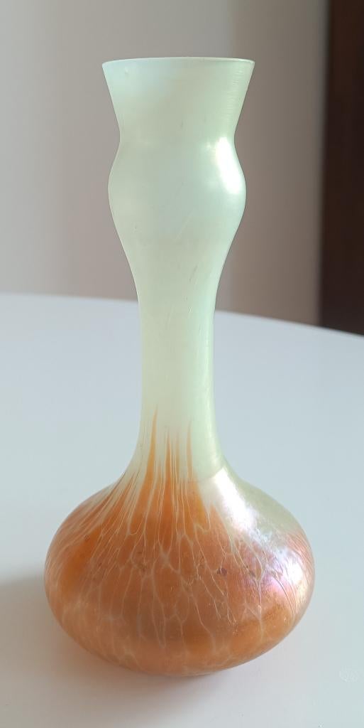 Iriserend glazen vaasje – Art Nouveau/Jugendstil – vintage, Ophalen