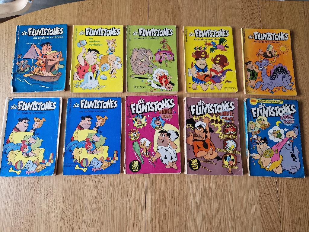 10x de Flintstones 1964 tm 1971 in matige staat samen 4 euro, Meerdere stripboeken, Ophalen of Verzenden, Gelezen, Hanna-Barbera