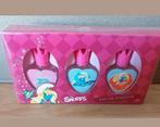 NIEUW*THE SMURFS EAU DE TOILETTE 3 HART FLESJES MET SMURFIN, Verzamelen, Smurfen, Verzenden, Nieuw, Smurfin, Gebruiksvoorwerp