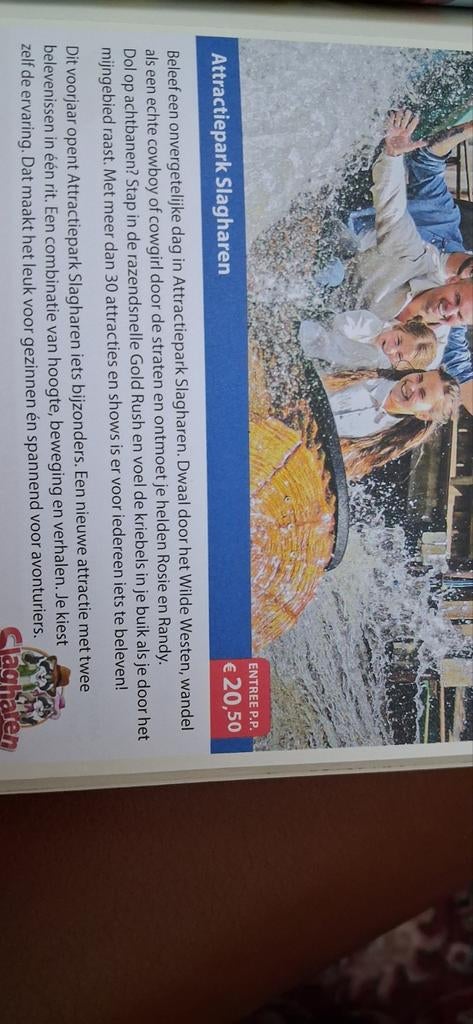 Attractiepark slagharen, Drie personen of meer, Kortingskaart