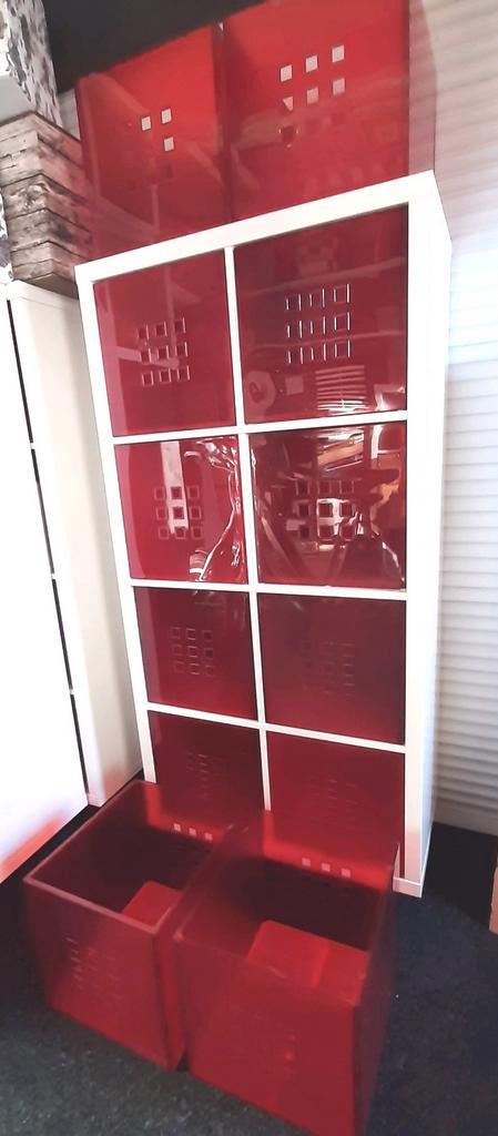 Lekman bakken Rood voor ikea kallax Vakkenkast, Huis en Inrichting, Kasten | Boekenkasten, Zo goed als nieuw, Ophalen of Verzenden