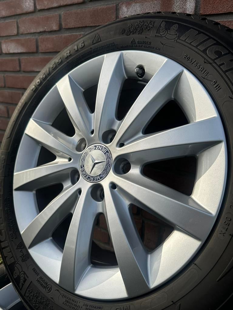 💥 5x112 originele oem mercedes velgen met Winterbanden, Auto-onderdelen, Banden en Velgen, Ophalen, 16 inch, Banden en Velgen