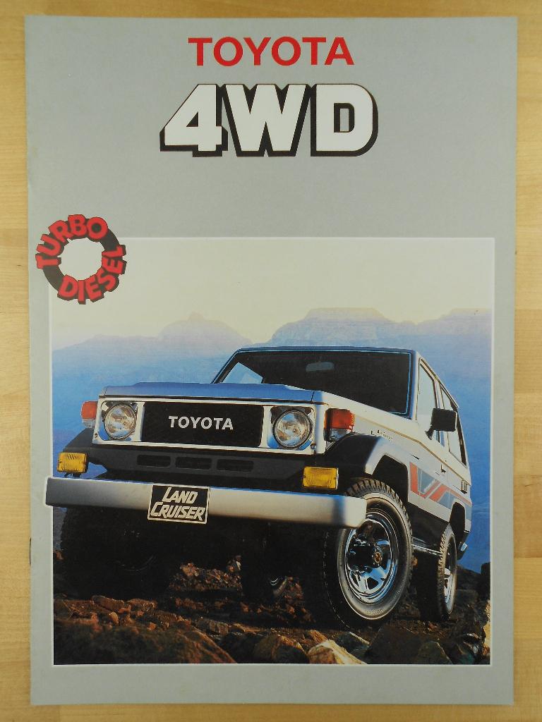Toyota Landcruiser HiLux Tercel 4x4 Brochure 1986 – Hi-Lux, Toyota, Ophalen of Verzenden, Zo goed als nieuw, Toyota