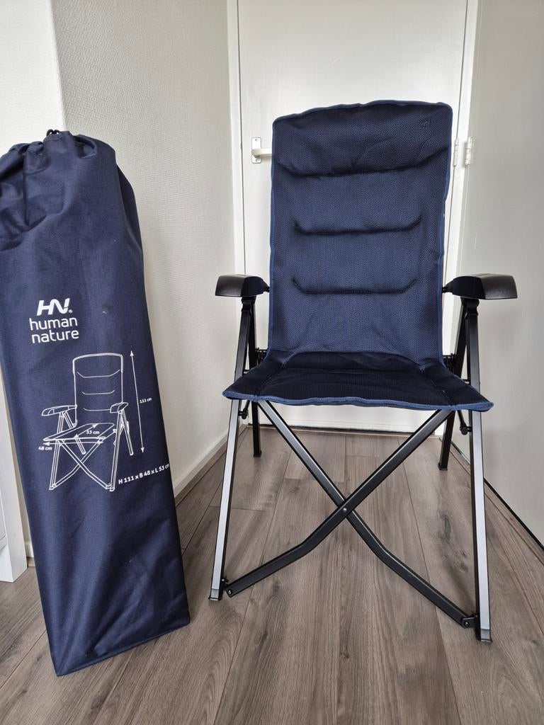2x Human Nature Campingstoel - Inklapbaar & Verstelbaar, Caravans en Kamperen, Kampeermeubelen, Ophalen of Verzenden, Zo goed als nieuw