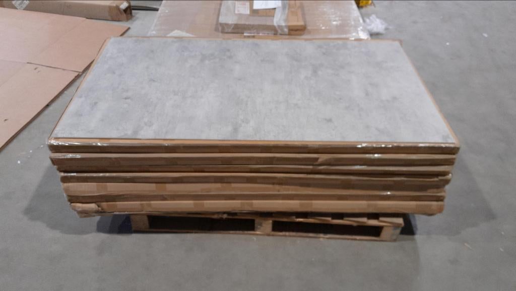 Glazen tafelblad 84,5x155x2 cm grijs, Huis en Inrichting, Tafelonderdelen, Ophalen, Nieuw, 50 tot 100 cm, Glas