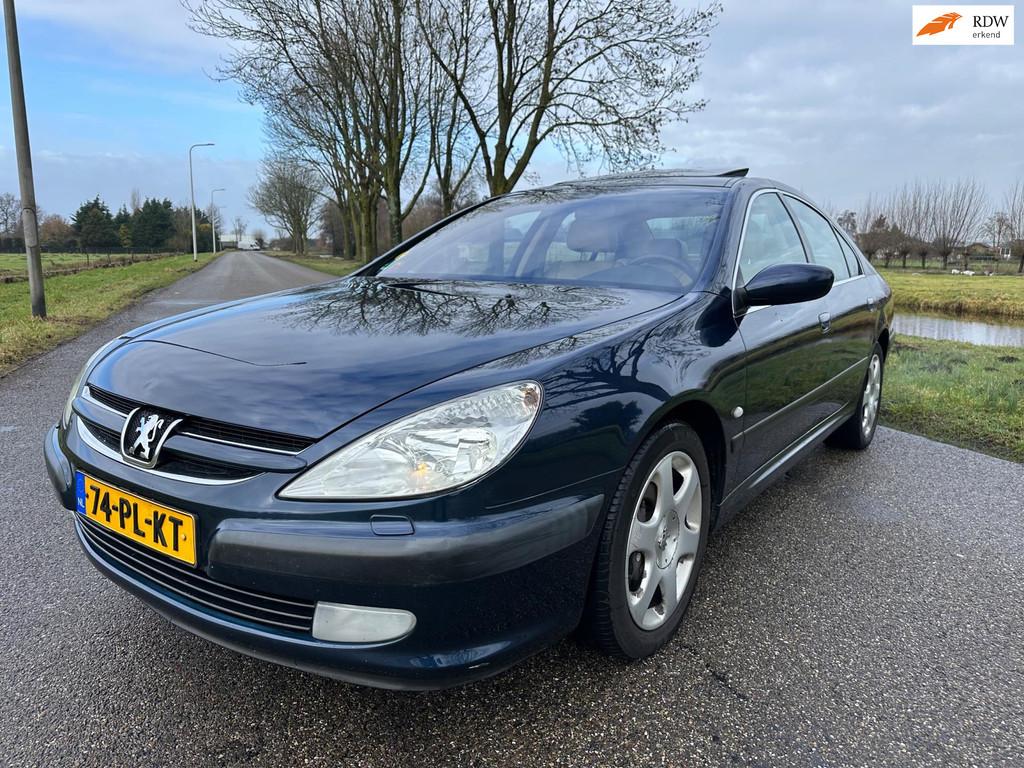 Peugeot 607 3.0-24V V6 Executive|automaat|bomvol, Auto's, Peugeot, Beige, 2946 cc, Blauw, Bedrijf
